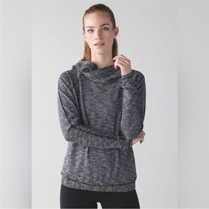 Lululemon Healthy Heart Pullover 11 Coco Pique Black white Size 8